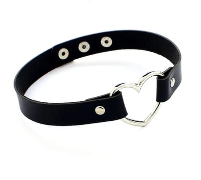 Hiden - Punk Heart Choker - Sieraden - Choker - Choker Ketting - Verstelbaar - Stoer - Zwart