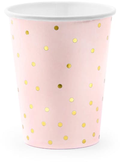 6 Party Queen papieren bekers roze 260ml