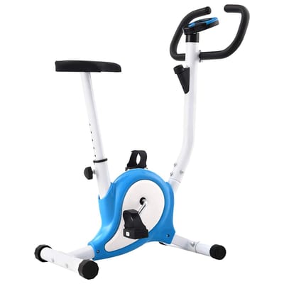vidaXL - Hometrainer - met - bandweerstand - blauw
