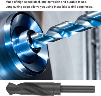 Dailygoods- Spiraalboor 1/2 inch schacht - Hogesnelheidsstaal - Boorgereedschap - Geschikt voor hout/kunststof/metaal - Chip-verwijderingsontwerp - Ronde handgreep - Boor