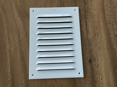 TQ4U Ventilatierooster 150 x 215 mm – Aluminium Schoepenrooster – Muurrooster – Wit Gelakt – Binnenrooster