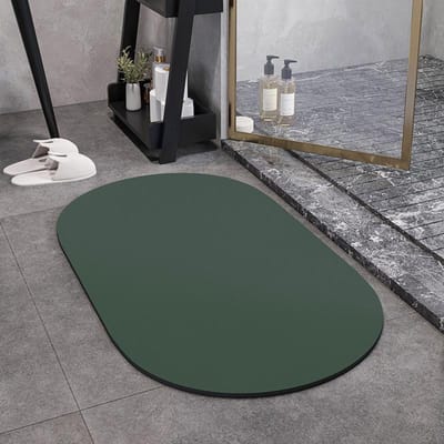 Tapis de sol en terre de diatomées couleur unie Lavables Salle de bain Tapis antidérapants Porte de salle de bain Tapis absorbant l'humidité Durables 60 * 90Cm
