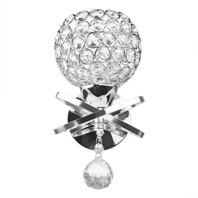 Kristallen wandkandelaars slaapkamer wandlamp rond modern nachtkastje wandlampen eetkamer hal licht E27 zilver