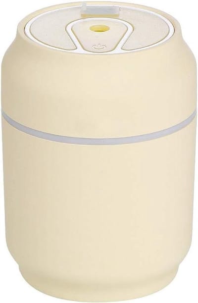 Luchtbevochtiger Mini - Vernevelaar USB - Slaapkamer Ontspanning - Kleurrijk Nachtlampje - 200ml Capaciteit - Geel