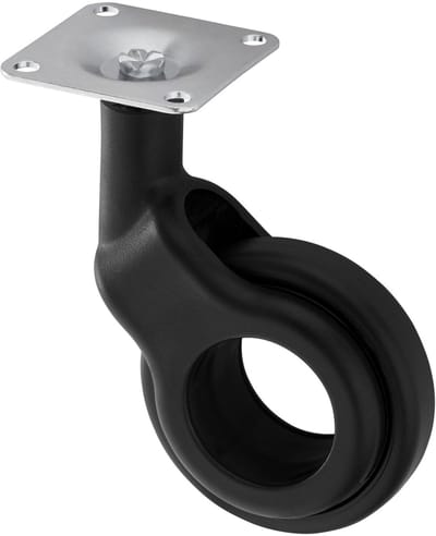 Design meubelwiel BONN zwart, Ø 60 mm, max. belasting 30 Kg, hoogte 92,5 mm zwenkwiel transportwiel van SOTECH