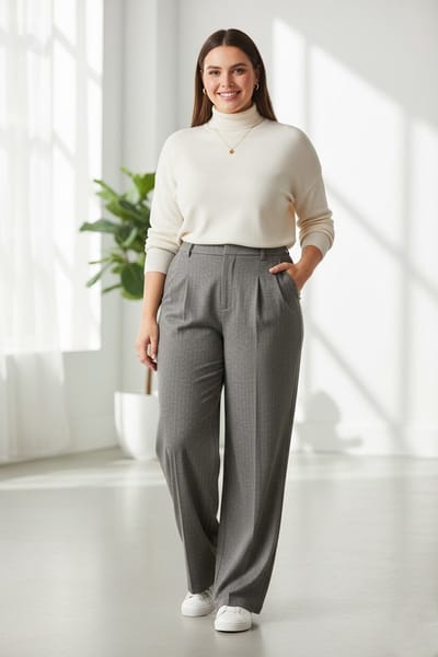 YEST CURVE YCFabiola Bottoms - Dark Grey/Melange - maat WX-0(44) / L32