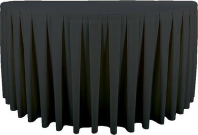 Combiskirting Boxpleat 250% - Ø122cm - Zwart