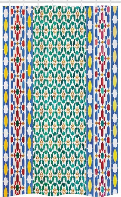 ABAKUHAUS Douchgordijn Marokkaans – Geometrisch Mosaïek – 120x180 cm