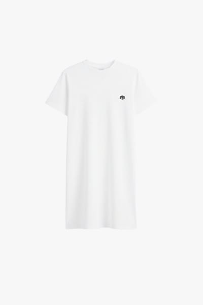 T-shirt jurk Vrouwen - 100% katoen 230 GSM - Regular Fit - Maat L - Ronde hals -