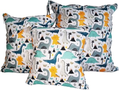 Set van 3 stoffen luiers en waterdichte natte tas met dierenpatroon dinosaurussen TPU-materiaal geurbestendig XL L M