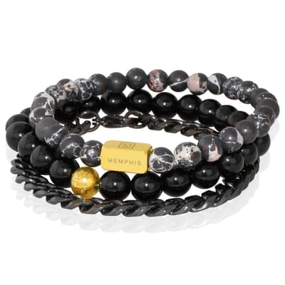 Memphis TRIO Herenarmbanden set Billy The Kid-21cm