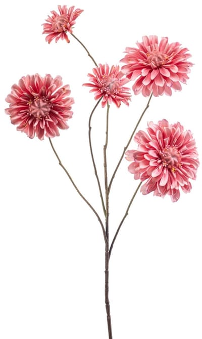 Emerald - Kunstbloem Zinnia 88cm roze - Kunstplant voor binnen