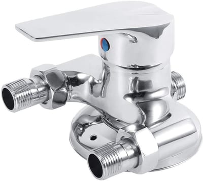 Allecto - Buitendraad Mengkraan - Warm en Koud Water - Vernikkeld - G1/2 Inch - Voor Badkamer Douche - Hoogwaardige Kwaliteit