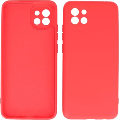 Hoesje Geschikt voor Samsung Galaxy A03 - Fashion Telefoonhoesje Backcover - Siliconen Hoesje - Rood