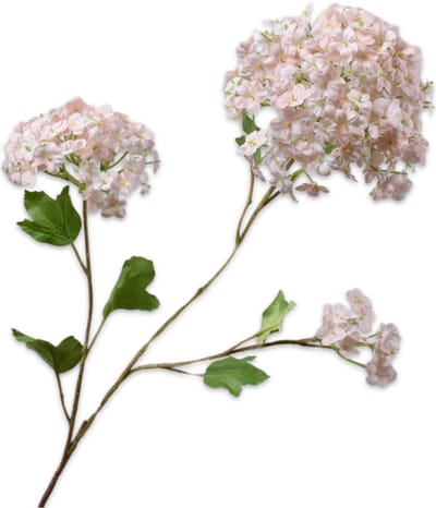 Silk-ka Kunstbloem-Zijden Bloemen Sneeuwbal Tak Roze 69 cm
