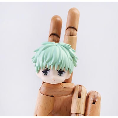 Ob11 Pop Plastic Haar Vervanging Pop Haar Hoofd Vorm Accessoires Voor Obitsu11 Gsc Lichaam 1/12 BJD Hoofd Shell Pop Lichaam Jongen Meisje OB11 white