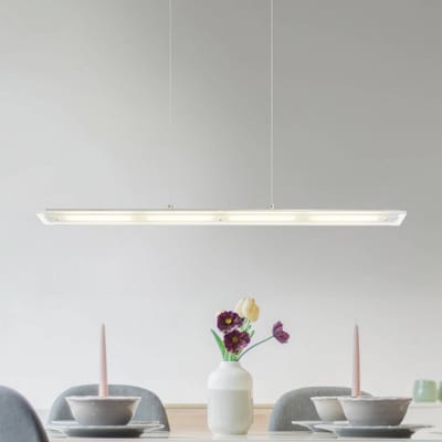 Globo LED hanglamp Novak, helder/nikkel, 88 cm, CCT, dimbaar