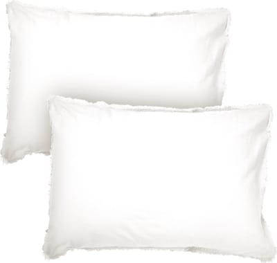 Matt & Rose Set Kussenslopen Wit - 50 x 70 cm - Gewassen Katoen