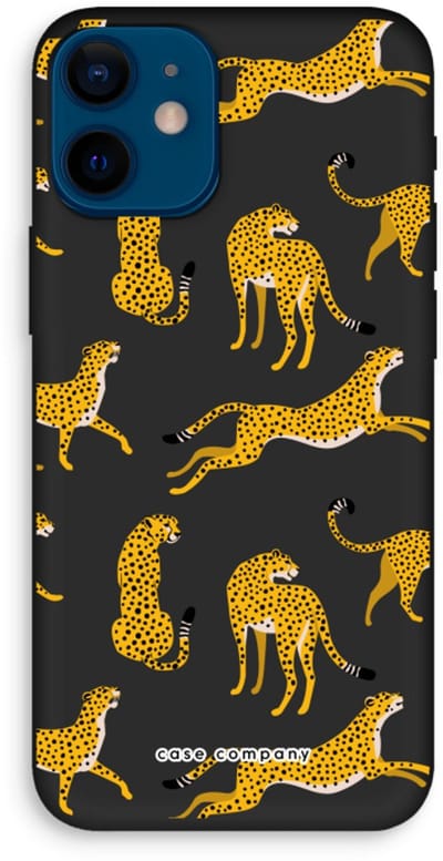 Case Company® - Hoesje geschikt voor iPhone 12 mini hoesje - Luipaard - Biologisch Afbreekbaar Telefoonhoesje - Bescherming alle Kanten en Schermrand
