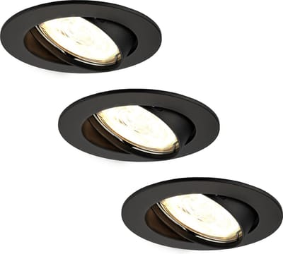 Ledvion - 3X LED Inbouwspot Amsterdam - Wit - Dimbaar - 3W - 2700K - Ø82 mm
