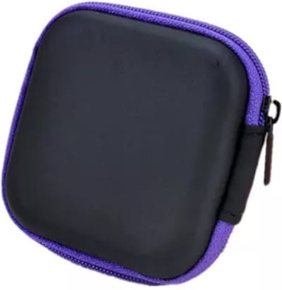 Oortjes opberg hoesje - Case - Etui - Organizer - Voor oordopjes en laadkabels - USB - Paars
