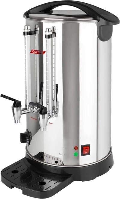 Theemachine 15 Liter - Thee Automaat Warmer - Grote Groepen Serveren - Dubbelwandig Geïsoleerd - 15 Liter Capaciteit - Roestvrij Staal