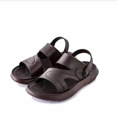 WTEMPO Zomersandalen voor heren Dikke bodem Zachte bodem Casual glijbanen Antislip indoor slipper Mode wandelschoenen Strandschoenen voor buiten 45 bruin
