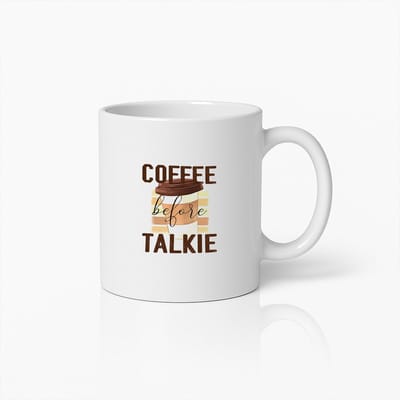 Koffie Voor Praatjes Mok – Grappig Ochtendkoffie Cadeau voor Koffieliefhebbers