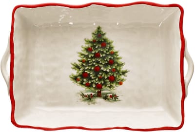 Maestro Natale kerstschaal met handgrepen, rechthoekig, keramiek - 330/35