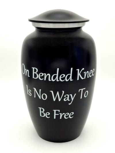 Urn Solid Black Bended 14418