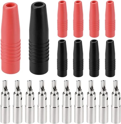 10 stuks Geïsoleerde Banaanstekkers 4 mm voor Multimeter en Vrijliggende Toepassingen