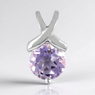 Cavill - Zilveren hanger met lavendel amethist 0,95 ct - 925 Sterling zilver - Braziliaanse rond geslepen edelsteen - Elegant dames sieraad
