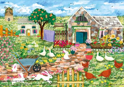 Magnolia legpuzzel boerderij 1000 stukjes - kleurrijk puzzelplezier.