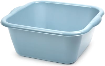 Plasticforte afwasteil - afwasbak - vierkant - kunststof - 15 liter - 39 x 16 cm - Blauw - wasteil - schoonmaken