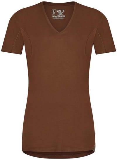 RJ Bodywear RJ Sweatproof Copenhagen heren T-shirt (1-pack) - T-shirt met V-hals - espresso bruin