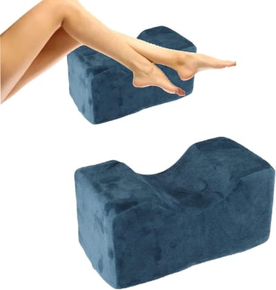 Comfortabel Kniekussen voor Slaap en Herstel, Zacht Flanel met Spons Ondersteuning, Ideaal voor Legenhancement en Leesplezier, 8 x 4,3 x 4,2 cm
