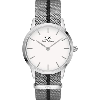 Daniel Wellington DW Watch Iconic NATO Grey/Black 36mm Silver