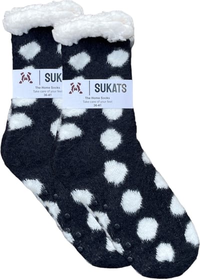 Sukats® Huissokken - Homesocks - Maat 36-41 - Dames Huissokken - Antislip Sokken - Fluffy Sokken - Slofsokken - Variant 112 - Meerdere Maten en Varianten - Verwarmde Sokken