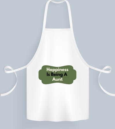 Akyol - happiness is being a aunt Keukenschort - Tante - de liefste tante - verjaardag - cadeautje voor tante - tante artikelen - kado - geschenk - 82 bij 71 cm