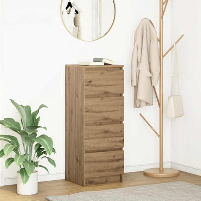 vidaXL - Dressoir - 37,5x35x99 - cm - spaanplaat - ambachtelijk - eikenkleurig