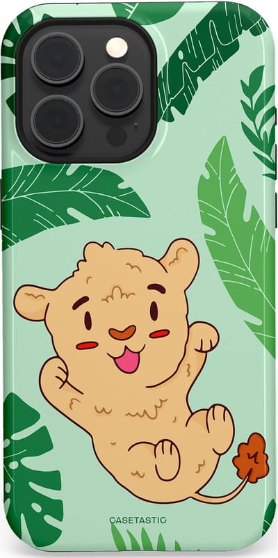 Casetastic Hoesje Geschikt voor Apple iPhone 15 Pro Max Magsafe - Stijlvolle Beschermende Duo-layer Case - Leeuwenhartje