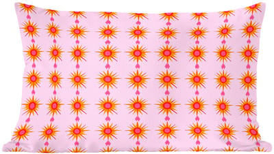 Sierkussens - Kussentjes Woonkamer - 60x40 cm - Zon - Motief - Roze