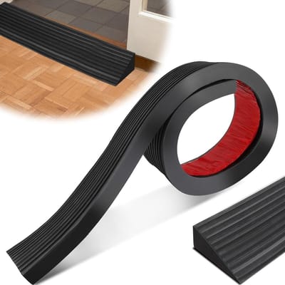 Deurdrempel, zelfklevend, overgangsprofielen, 900 x 80 x 25 mm, rubberen oprijplaat voor deuropeningen, rolstoel, kinderwagen, rollator of e-scooter