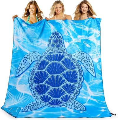 Famanu – XXL strandlaken 200 x 145 cm, sneldrogende microvezel, zandvrij, perfect voor strand, sauna en camping