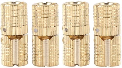 Dailygoods- Scharnier 180° openingshoek - Messing Scharnieren - Koper - Duurzaam - Maximaal laadvermogen 10 kg - 4 stuks - Vatscharnier
