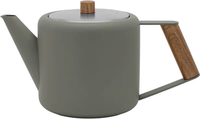 Bredemeijer - Theepot dubbelwandig Duet Design Boston - 1,1 liter - inclusief theezeef - RVS - Grijs