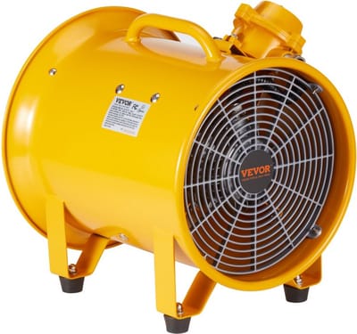 Industriële bouwventilator - Axiale ventilator - AC-motor 550 W - Toerental 2850 t/min - Luchtstroom 4250 m³/u - Netsnoer 3 m - Geluidsniveau 75 dB - IP44