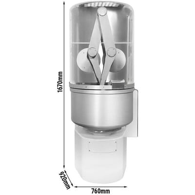 GGM Gastro Bäckerei-Teigknetmaschine - 175 Liter / 100 kg - 2 Geschwindigkeiten - mit Schwenkarmen Wit / Zilver