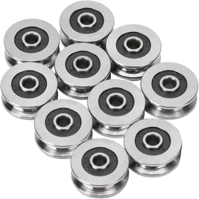 Allecto - V-Groef Kogellager Set - 4 Stuks - 18x8mm - Hoogwaardige Kwaliteit - Motoren - Speelgoed - Geschikt voor Diverse Toepassingen - Compact F...