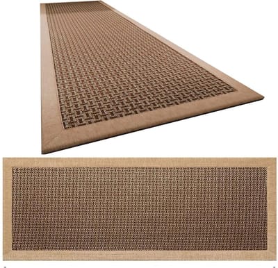 White-label® Keukenloper - Keukenmat - Vloerkleed - Anti Slip - 50x120cm - Bruin